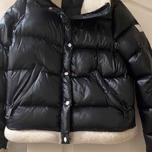 Sam jacket Gigi Shearling-Trim Down Jacket - - Picture 6 of 12